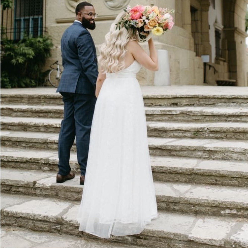 Dreamer Ivory Embroidered Tulle Maxi Dress - Picture 5 of 10